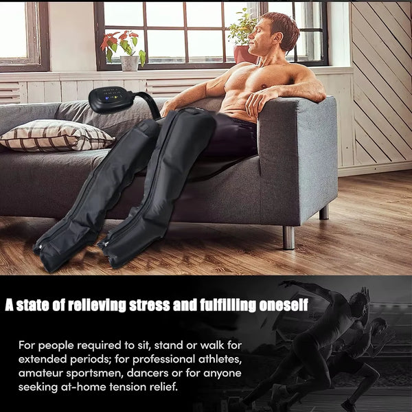 Air Compression Circulation Leg Massage Air Pressure Recovery Boots Power Pump Lymphatic Drainage Device Professional Athletes
