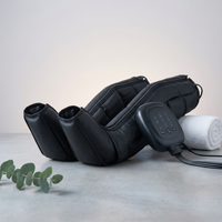 Air Compression Leg Recovery System Foot Massager for Circulation and Relaxation Calf Massage Muscle Pain Relief Device — Studio Shot