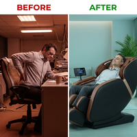 Full Body Massage Chair Zero Gravity 3D Shiatsu Recliner Sl-Track Heat, AI Voice — Before & After
