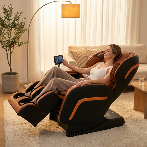 Full Body Massage Chair Zero Gravity 3D Shiatsu Recliner Sl-Track Heat, AI Voice