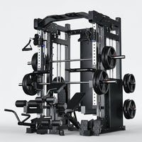 Home Gym Smith Machine Cable Crossover Weightlifting Sports Training — Studio Shot