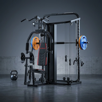 Home Gym Smith Machine with 138LB Weight Stack, Leg Press & LAT Station for Full Body Workouts — Studio Shot