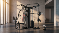 Home Gym Smith Machine with 138LB Weight Stack, Leg Press & LAT Station for Full Body Workouts — Lifestyle